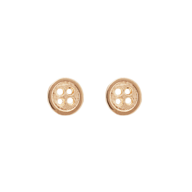 Edge Only Button Earrings in 14 carat gold