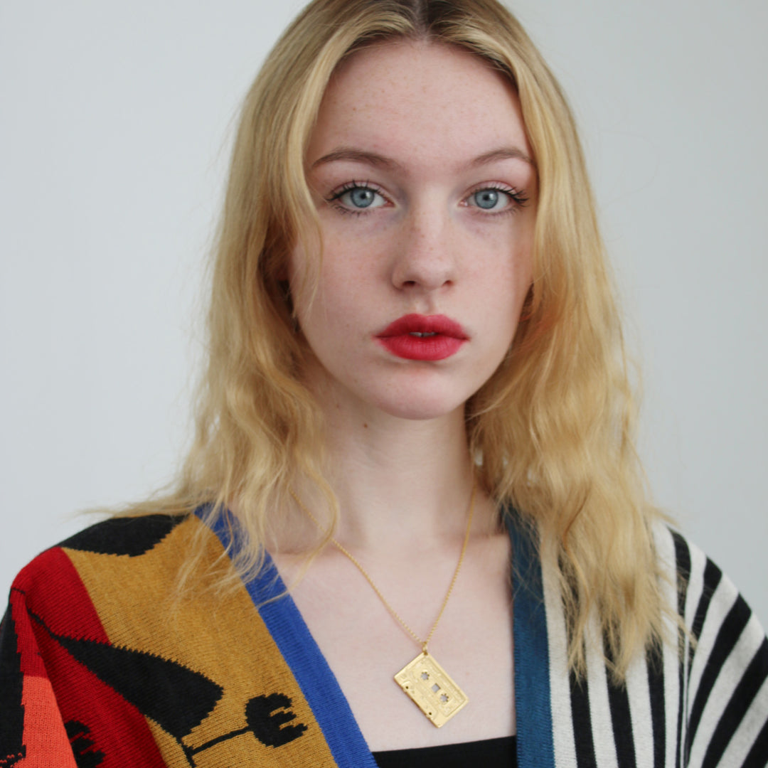 Electronic Sheep X Edge Only Mixed Tape Pendant 18ct gold vermeil