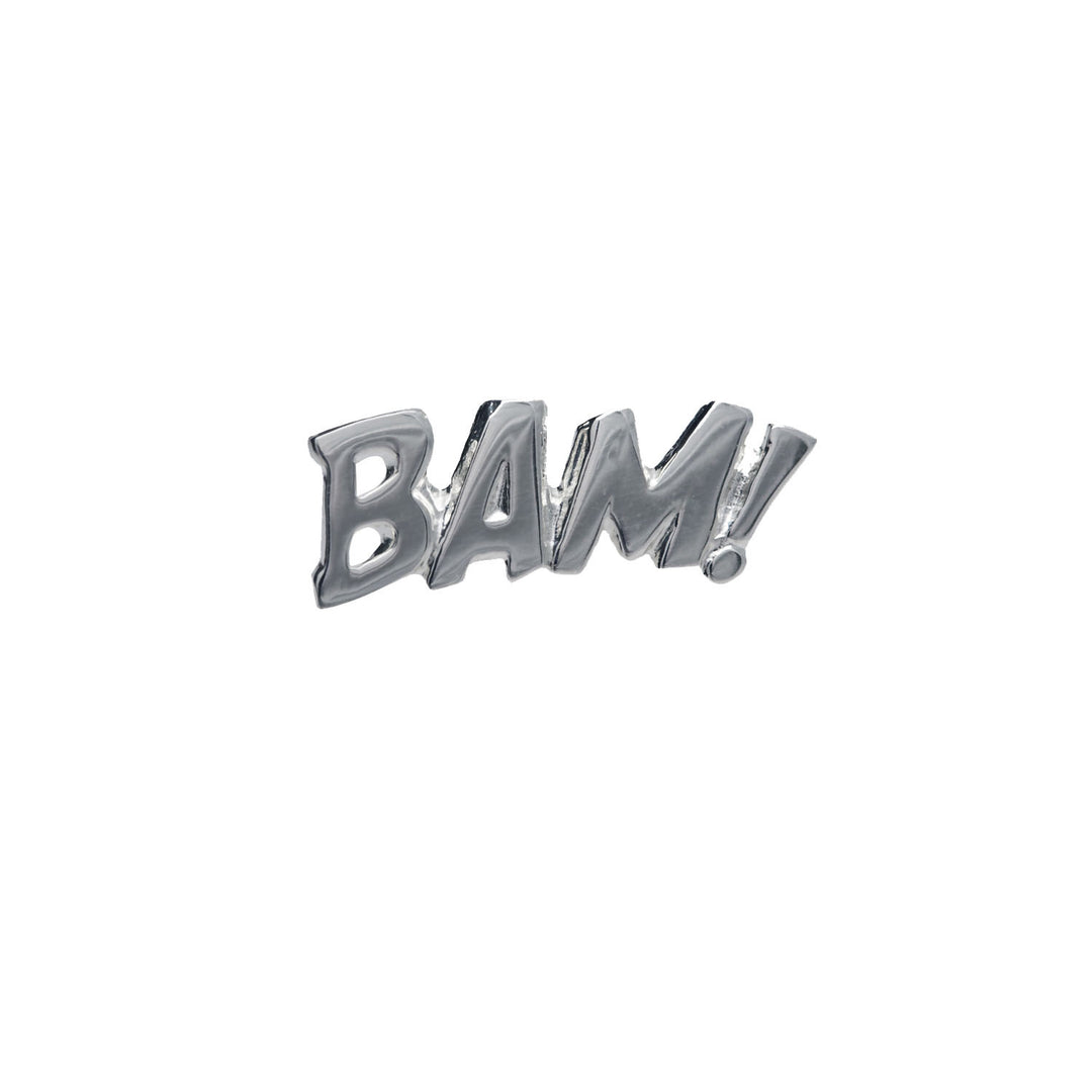 BAM Lapel Pin or Tie Tack in Sterling Silver 