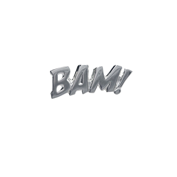 BAM Lapel Pin or Tie Tack in Sterling Silver 