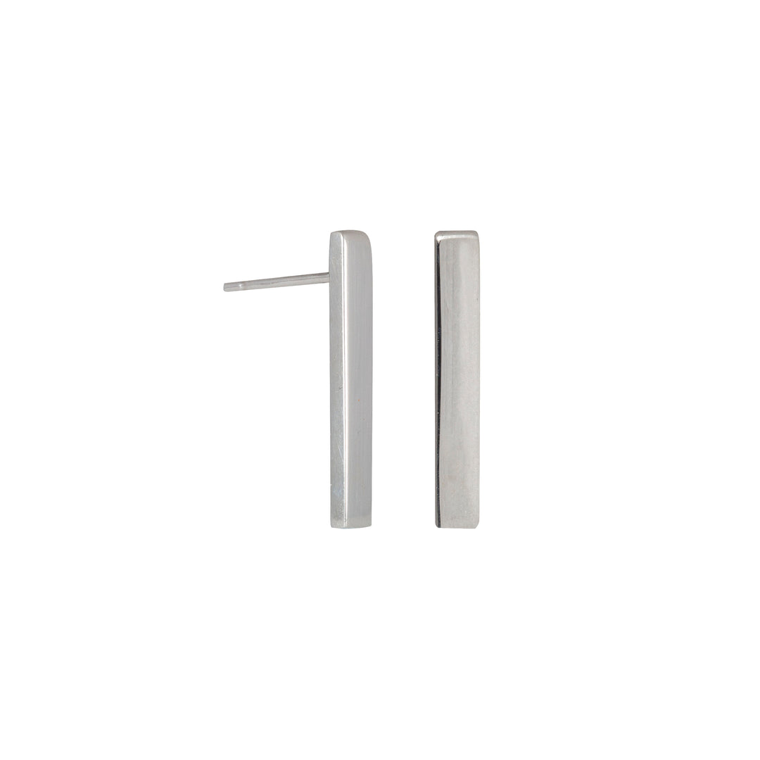 Edge Only Bar Earrings in sterling silver