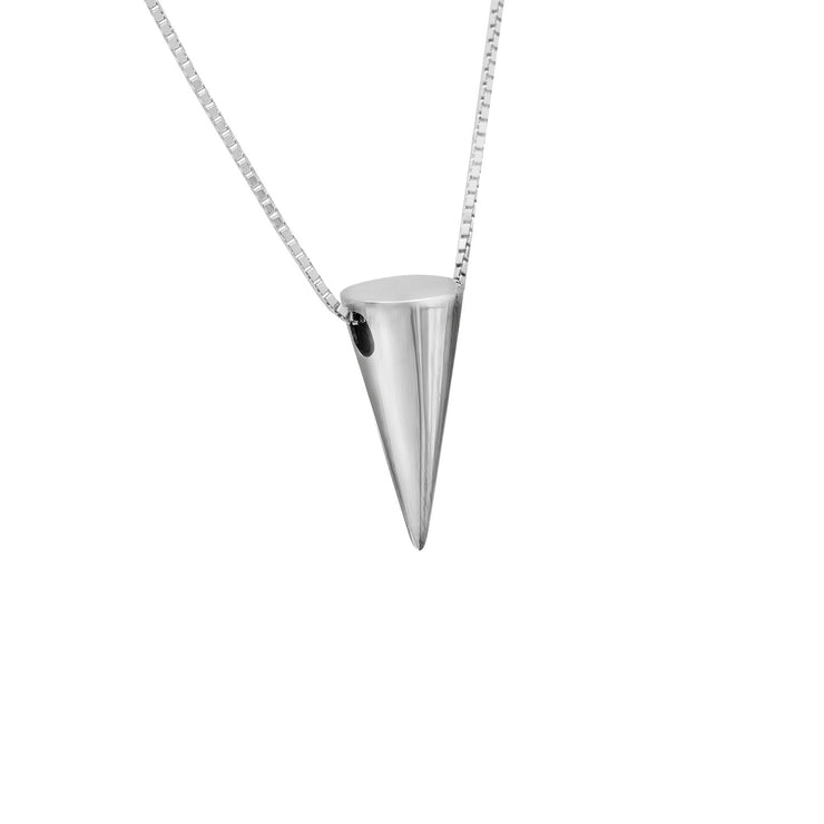 3D Cone Pendant in Sterling Silver