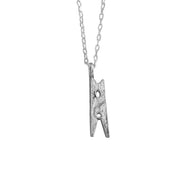 Edge Only Clothes Peg Pendant in sterling silver 