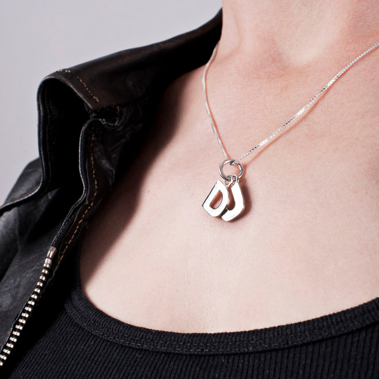 Edge Only DJ Pendant in sterling silver