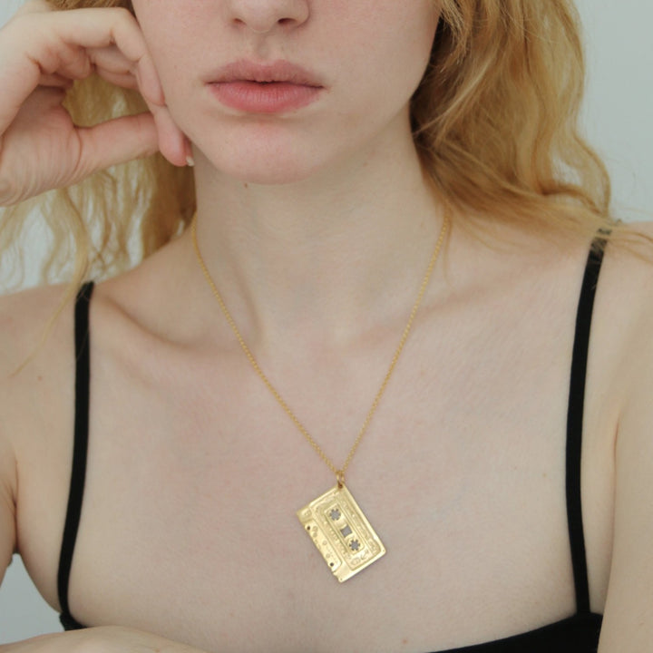 Electronic Sheep X Edge Only Mixed Tape Pendant 18ct gold vermeil