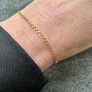 Edge Only Fine Gold Chain Link Bracelet in 9ct gold
