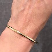 Edge Only Bangle 3.4mm 9 carat gold