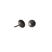 Edge Only Spiral Burr Earrings in Black Rhodium
