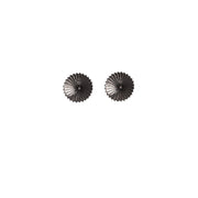 Edge Only Spiral Burr Earrings in Black Rhodium