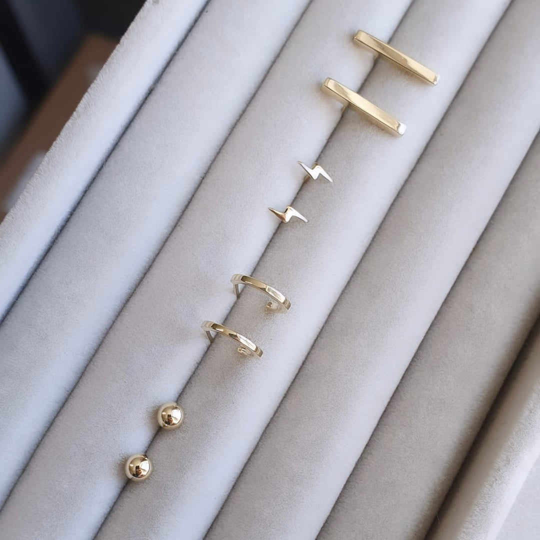 Edge Only new 9ct gold and 14ct gold earring line up