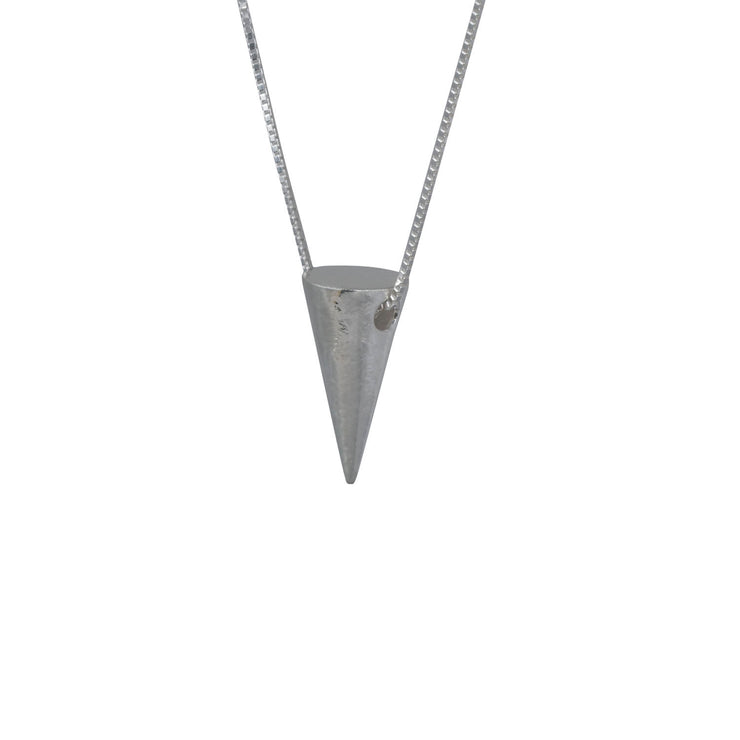 Edge Only Cone Pendant in Sterling Silver