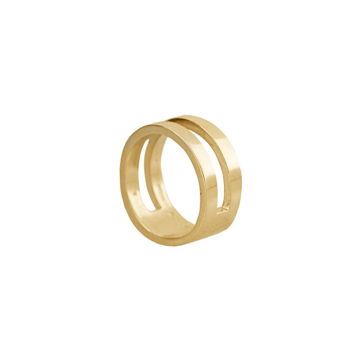 Edge Only 9ct Gold Parallel Ring