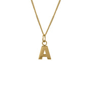 Edge Only A Letter Pendant in 18ct gold vermeil