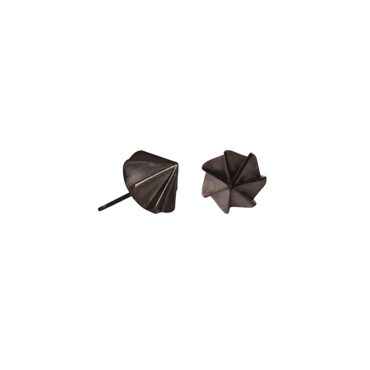 Edge Only Countersink Earrings in black rhodium finish