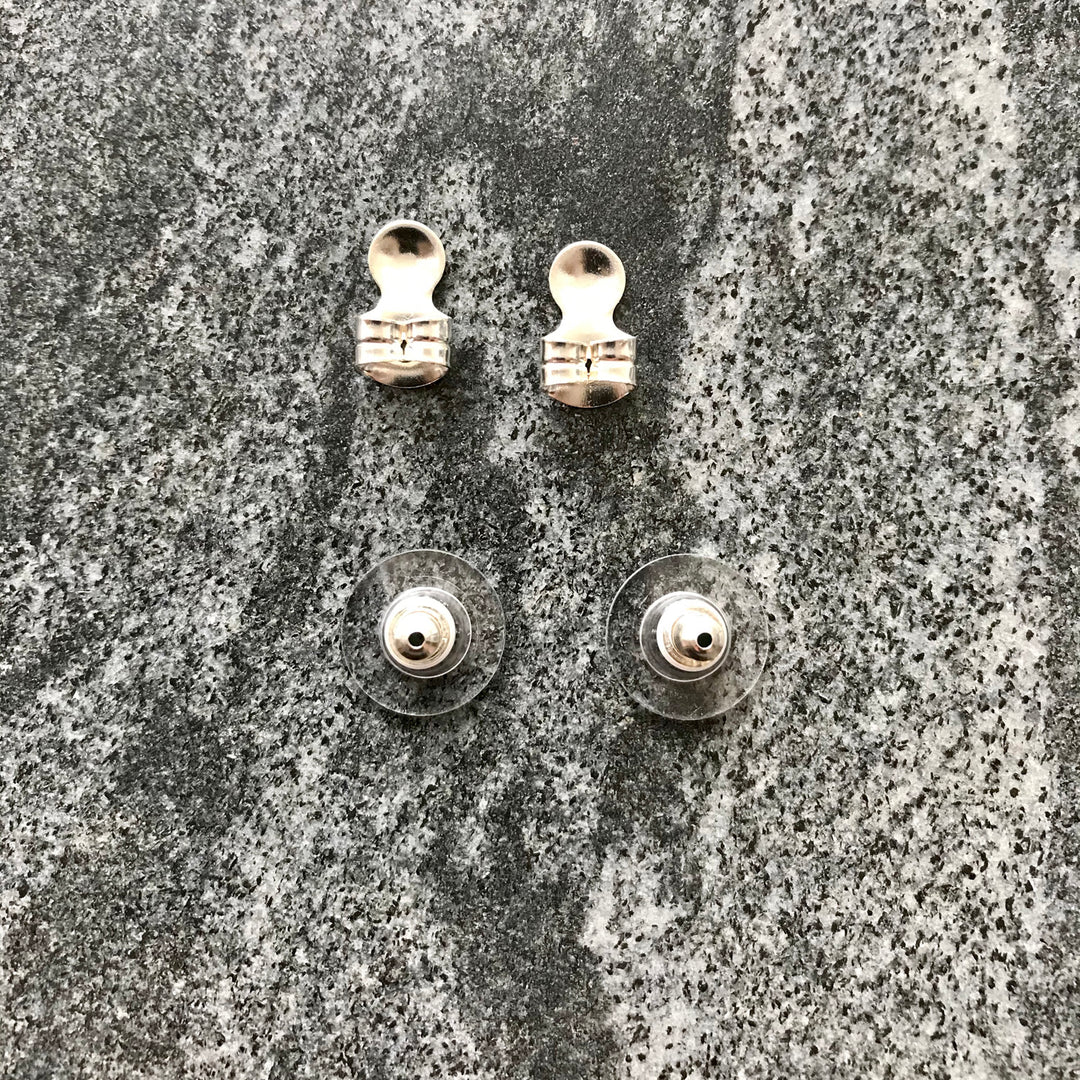 Silicone and Silver Earring Backs