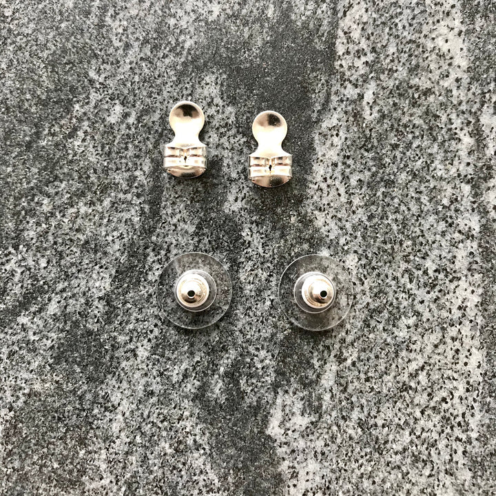 Silicone and Silver Earring Backs
