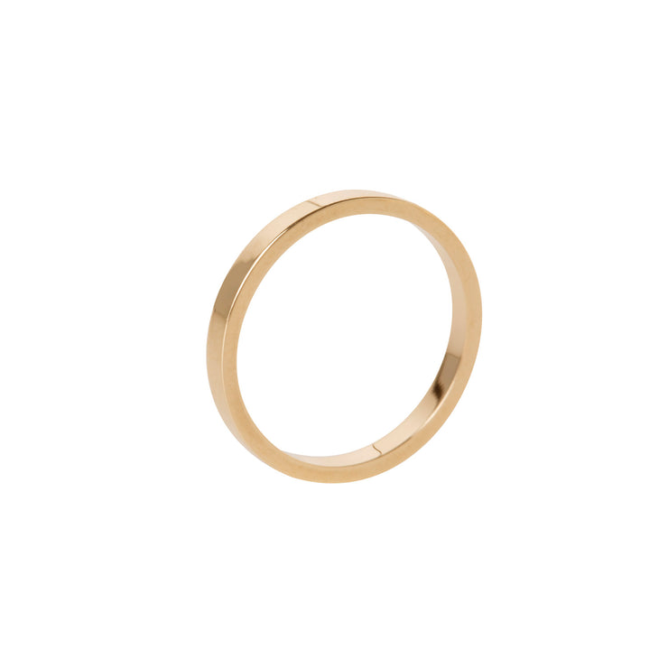 Edge Only Flat Band 2mm in  9ct gold