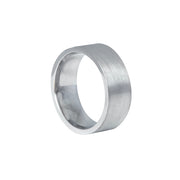 Edge Only Flat Matt comfort fit ring in sterling silver