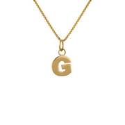 Edge Only Men's G Letter Pendant in 18ct gold vermeil box chain