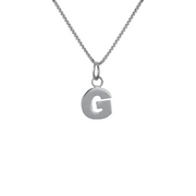Edge Only G Letter Pendant in sterling silver