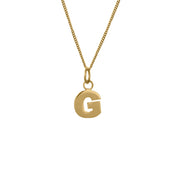 Edge Only G Letter Pendant in 18ct gold vermeil