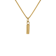 Edge Only Men's I Letter Pendant in 18ct gold vermeil box chain