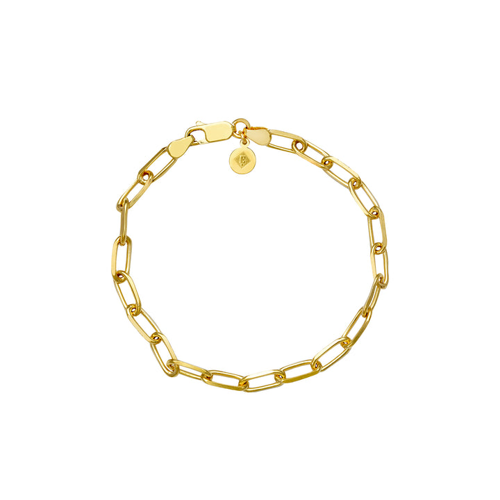 Edge Only Long Link Bracelet 18ct gold vermeil