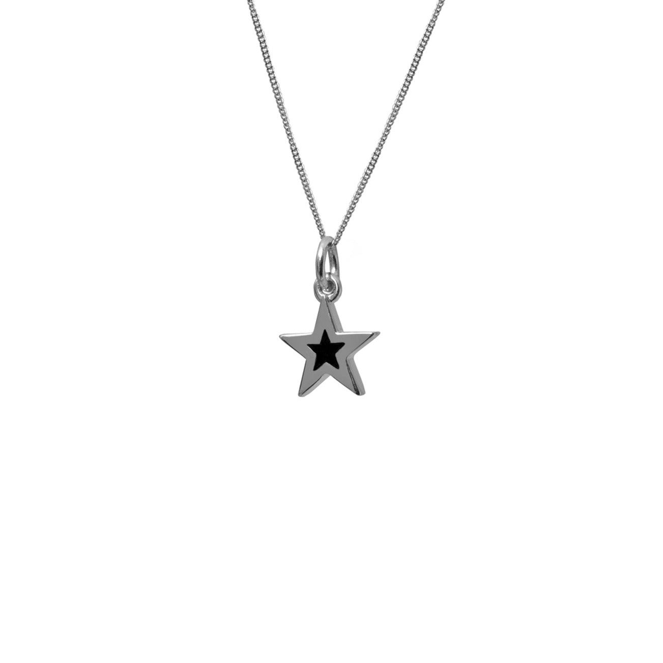 Edge Only Mini Megastar Pendant black sterling silver