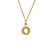 Edge Only O Letter Pendant in 18ct gold vermeil