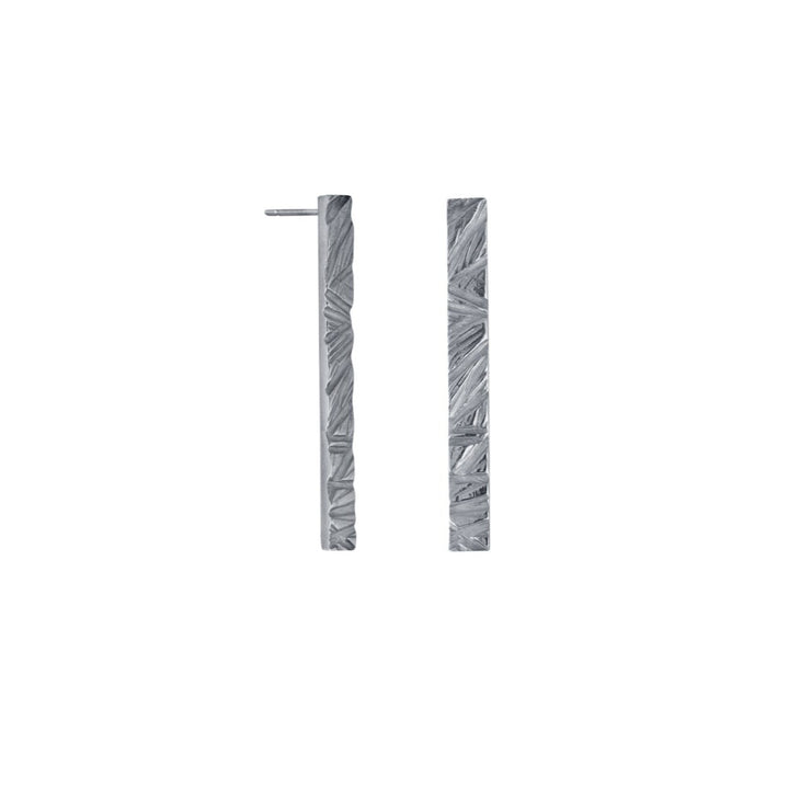Edge Only  Rugged Bar Earrings in recycled sterling silver
