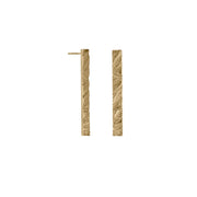 Edge Only  Rugged Bar Earrings in 18ct gold vermeil
