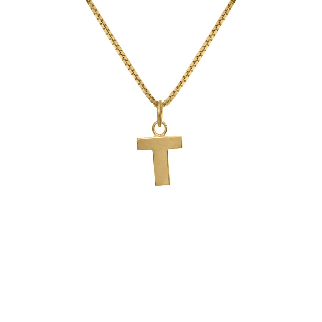 Mens Letter Pendant in 18ct gold vermeil | Edge Only jewelry Ireland