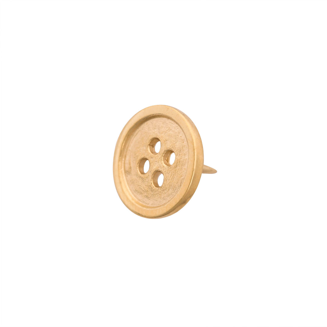 Edge Only Button Pin or Tie Tack in gold vermeil