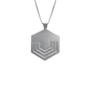Hexagon Pendant Large in sterling silver EOxLH