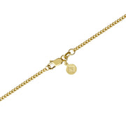 Edge Only 2mm curb chain clasp and tag in 18ct gold vermeil