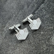 Edge Only Abstract Hexagon Cufflinks sterling silver