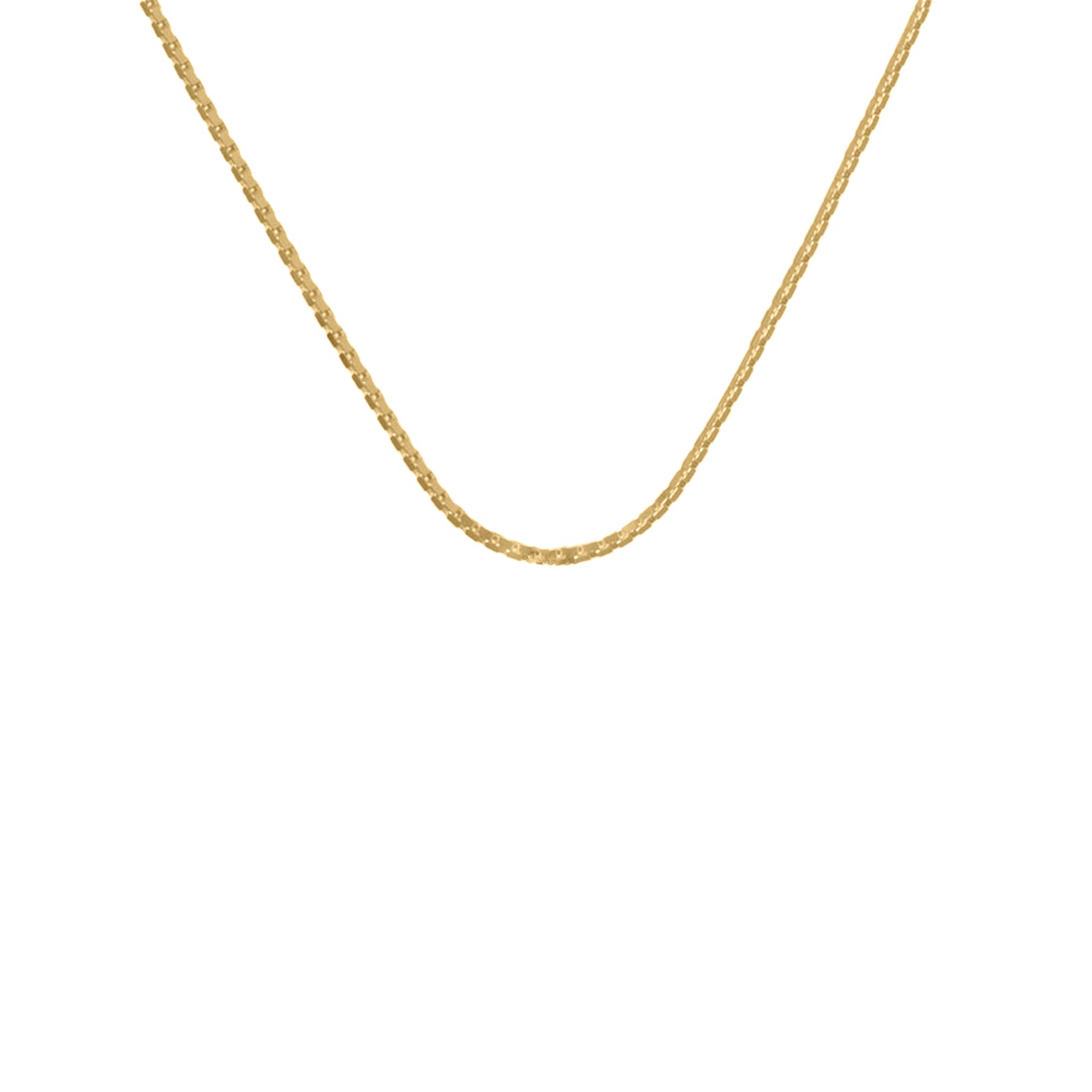 Edge Only Fine Box Chain in gold vermeil
