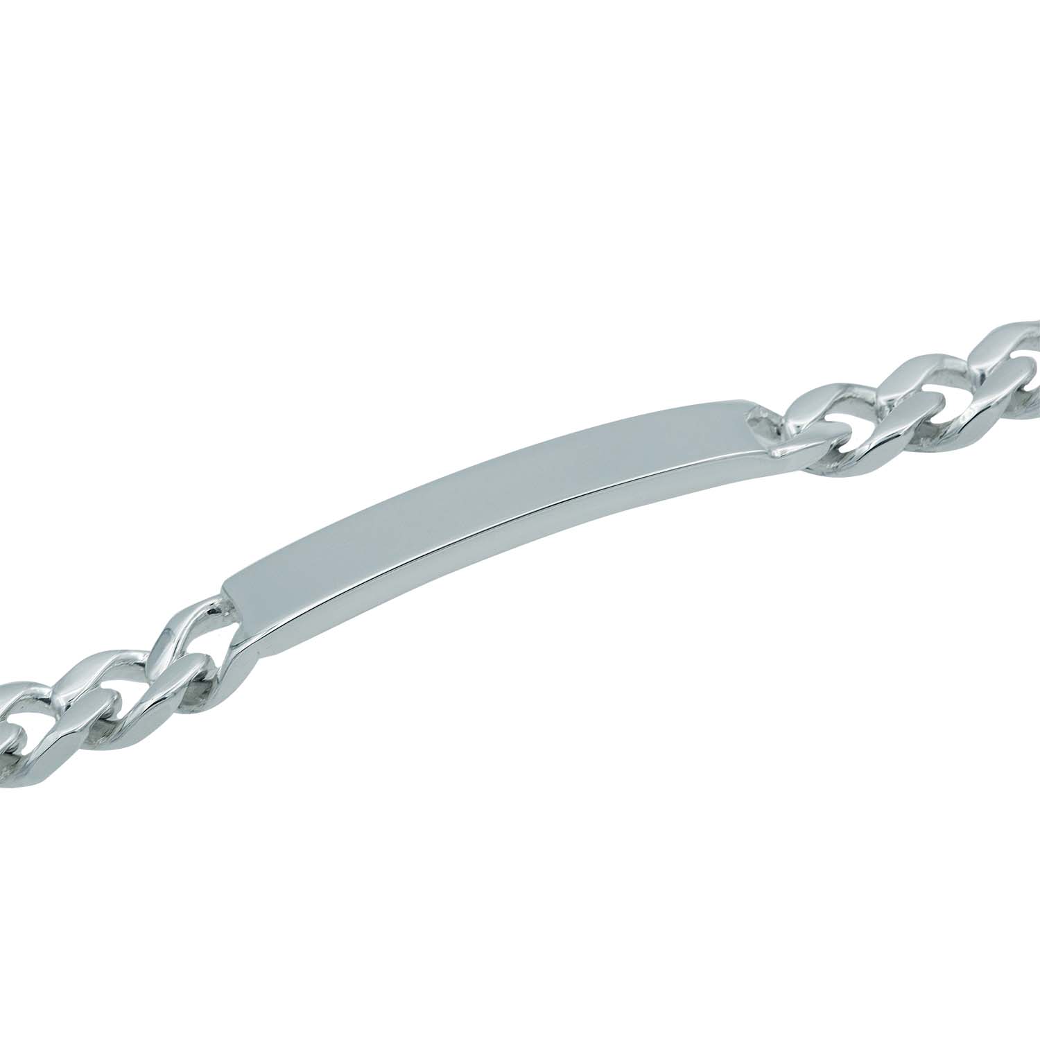 Edge Only Heavy ID Bracelet in sterling silver