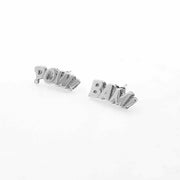 Edge Only sample sale POW! BAM! Letter Earrings pair 2