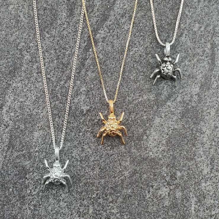 Edge Only Spotted Bug pendants in Sterling silver , 18ct gold vermeil and oxidised silver