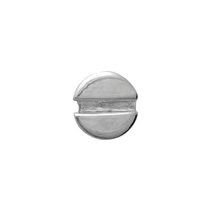 Edge Only Flat-head Screw Earring (single) in sterling silver