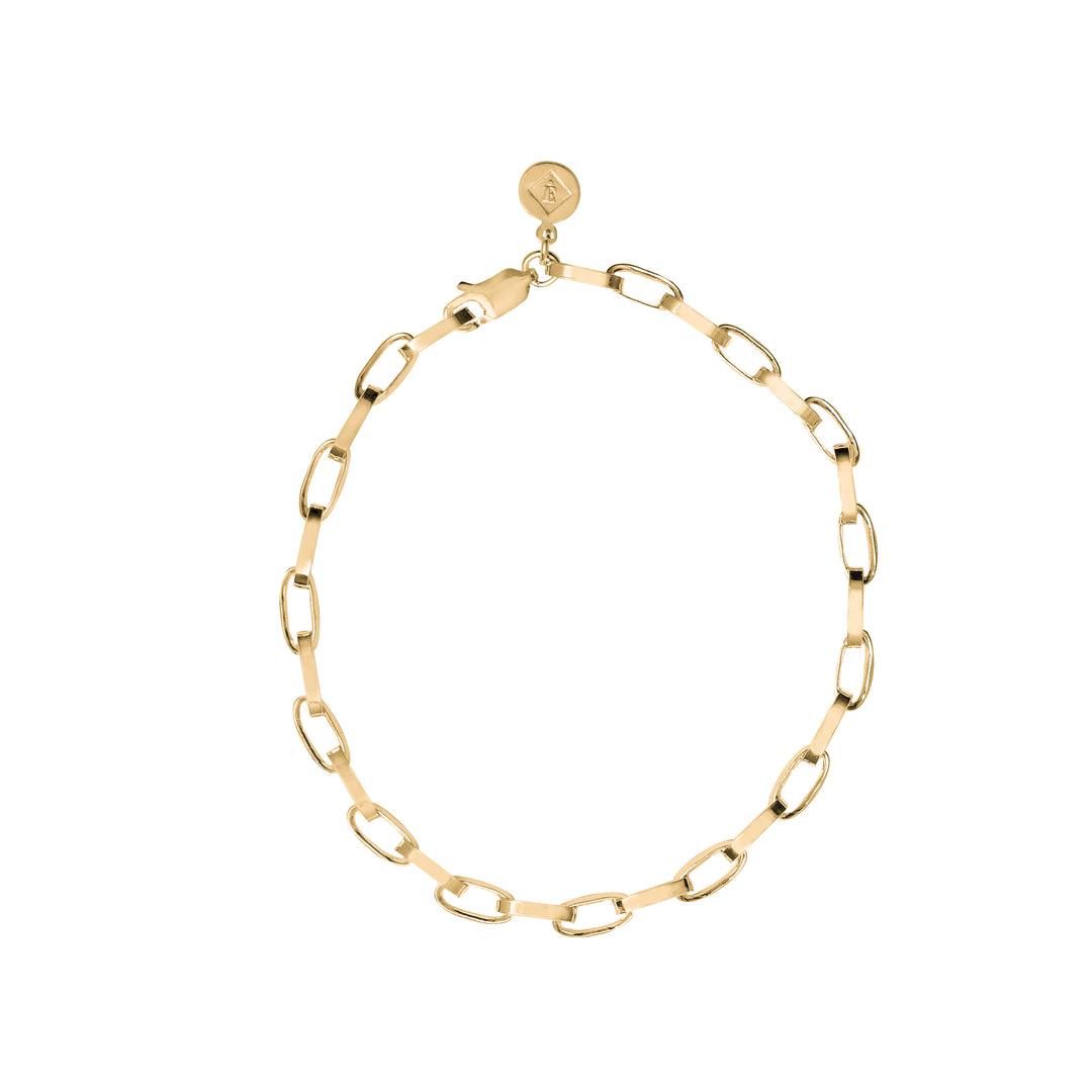 Edge Only Oval Link Bracelet in gold vermeil