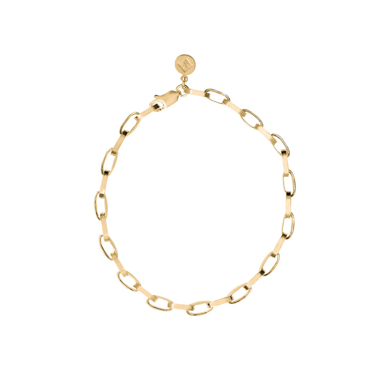 Edge Only Oval Link Bracelet in gold vermeil