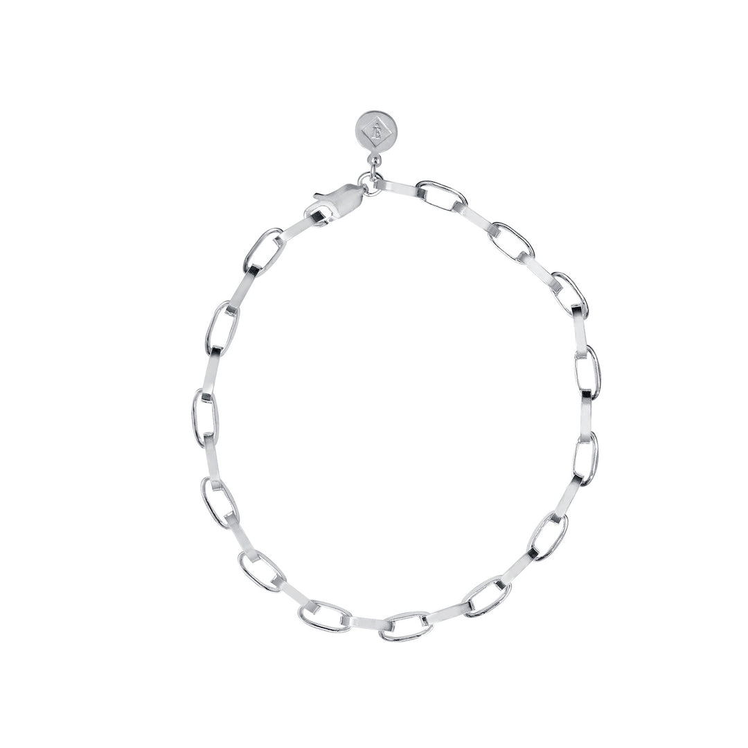 Edge Only Oval Link Bracelet in sterling silver
