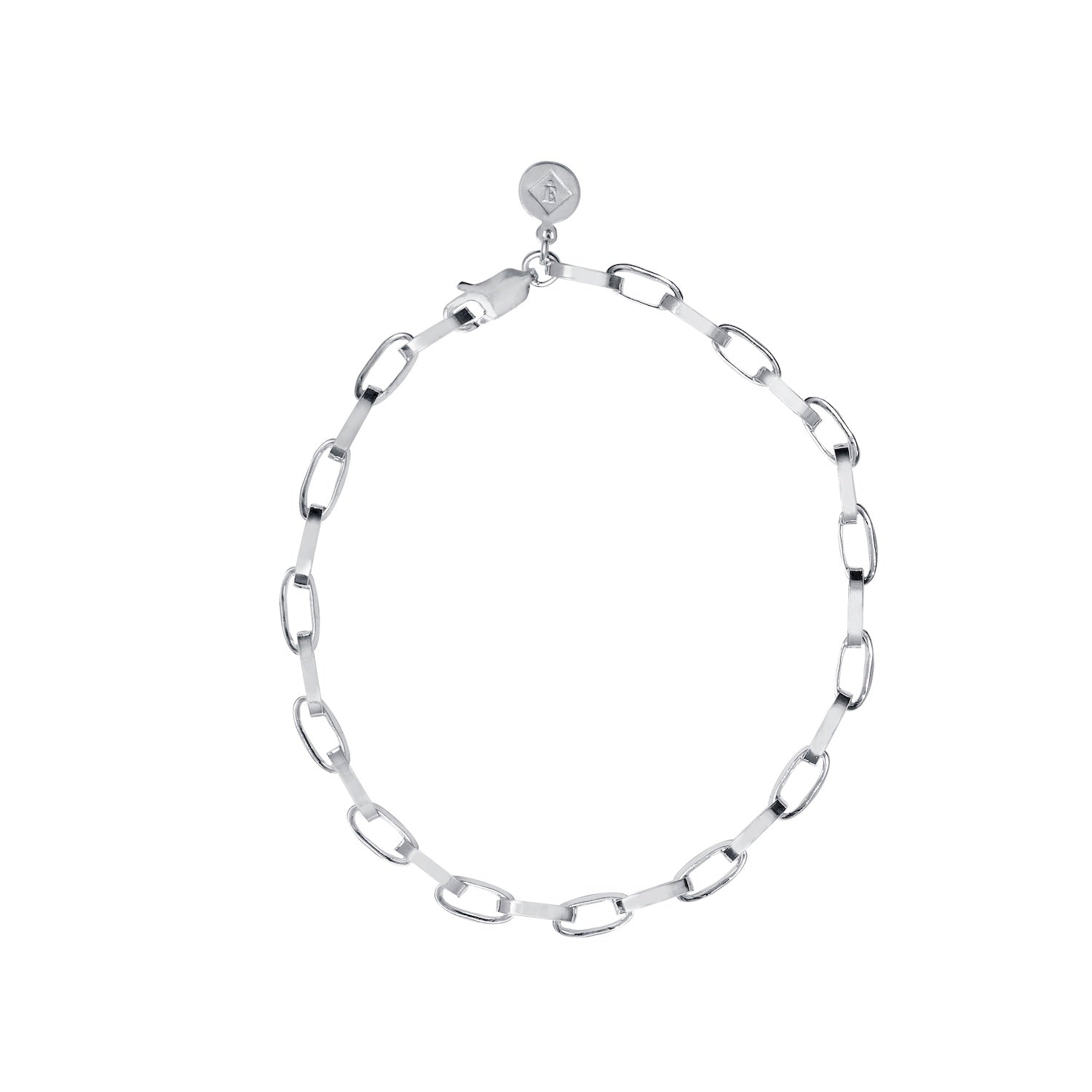 Edge Only Oval Link Bracelet in sterling silver