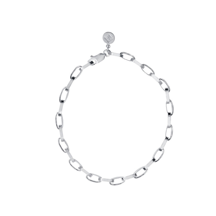Edge Only Oval Link Bracelet in sterling silver