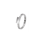 Edge Only Rectangle Stacking Ring in Sterling Silver