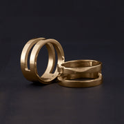 14ct Gold Parallel Rings
