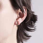 Edge Only 14ct gold Pointed Lightning Bolt Earrings