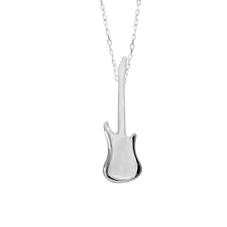 Electric Guitar Pendant in Sterling Silver